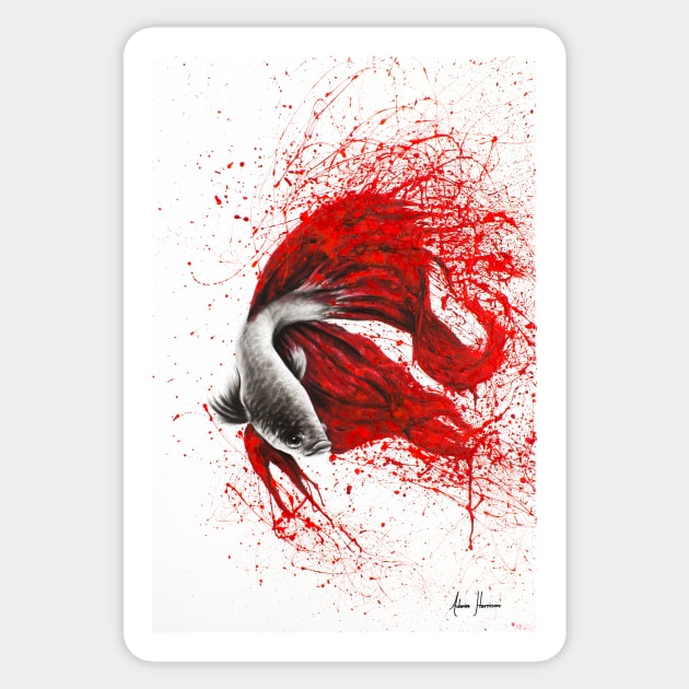 Fire Dance Fish Sticker by AshvinHarrison